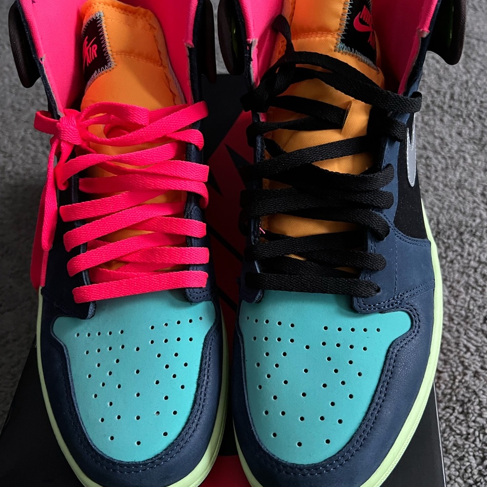 Vibrant Multicolor High-Top Sneakers